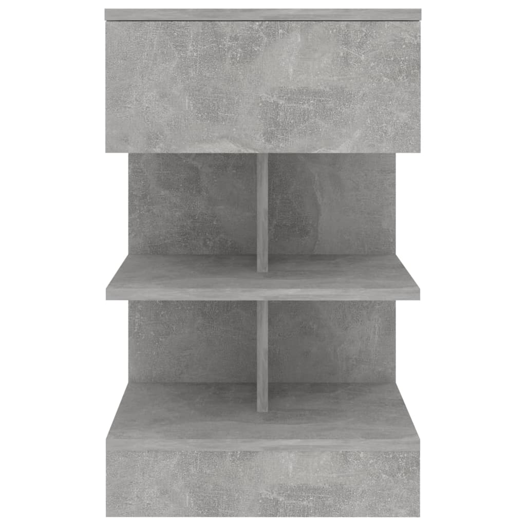 Comodino Grigio Cemento 40x35x65 cm in Truciolato cod mxl 30800