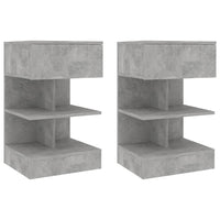 Comodini 2 pz Grigio Cemento 40x35x65 cm 808657