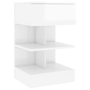 Comodino Bianco Lucido 40x35x65 cm in Truciolato cod mxl 31182