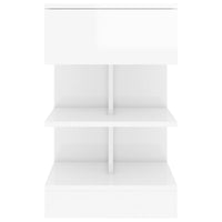 Comodino Bianco Lucido 40x35x65 cm in Truciolato cod mxl 31182