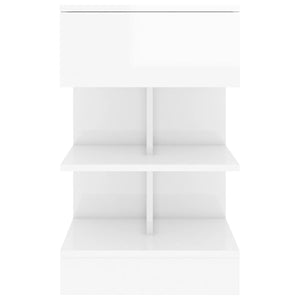 Comodino Bianco Lucido 40x35x65 cm in Truciolato cod mxl 31182