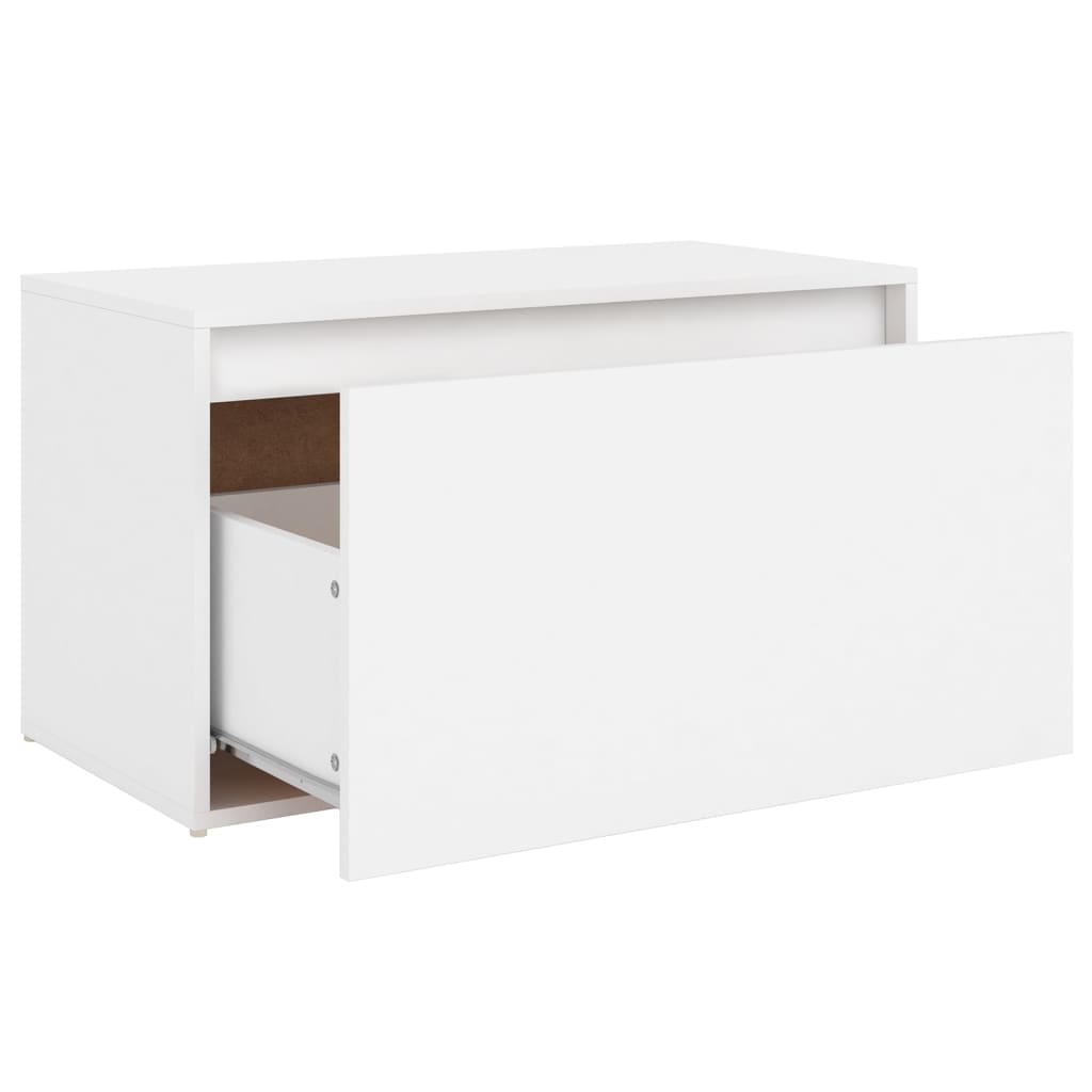 Panca da Ingresso 80x40x45 cm Bianca in Truciolato cod mxl 52572