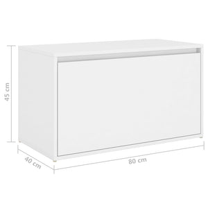 Panca da Ingresso 80x40x45 cm Bianca in Truciolato cod mxl 52572