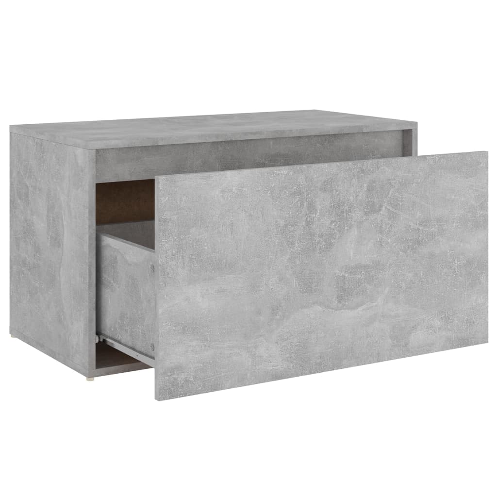 Panca da Ingresso 80x40x45 cm Grigio Cemento in Truciolato 808670