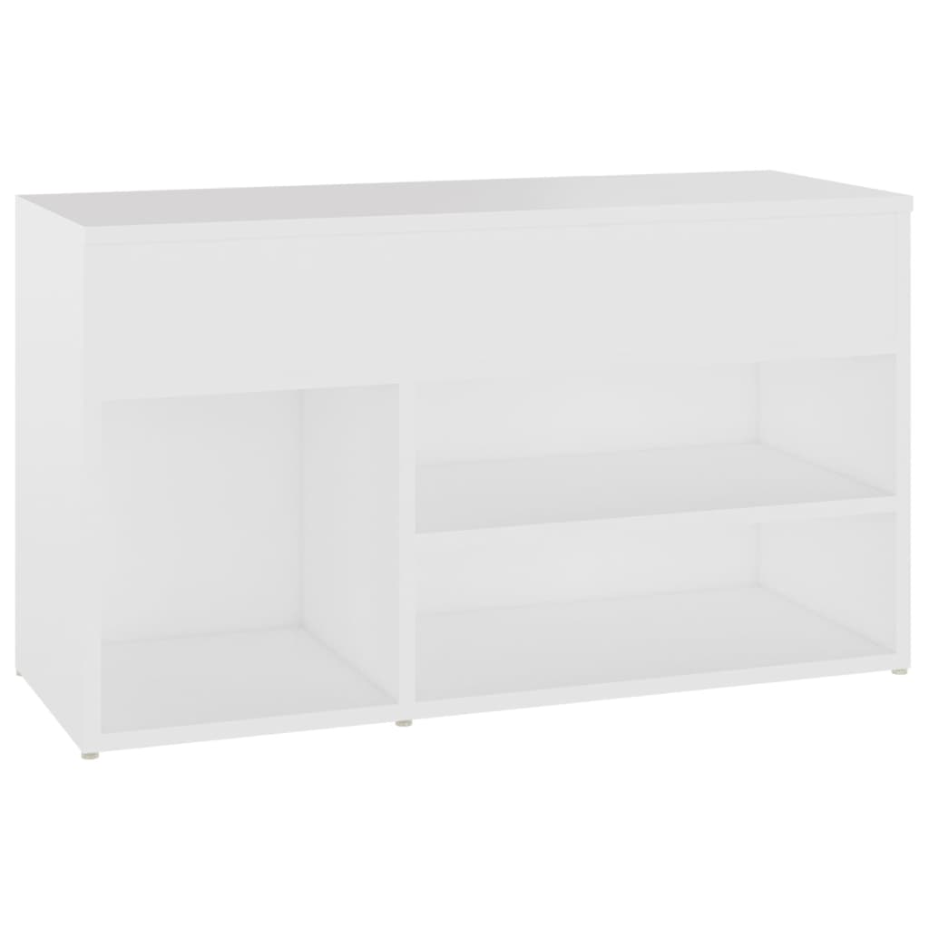 Panca Portascarpe Bianco 103x30x54,5 cm in Truciolato 808747