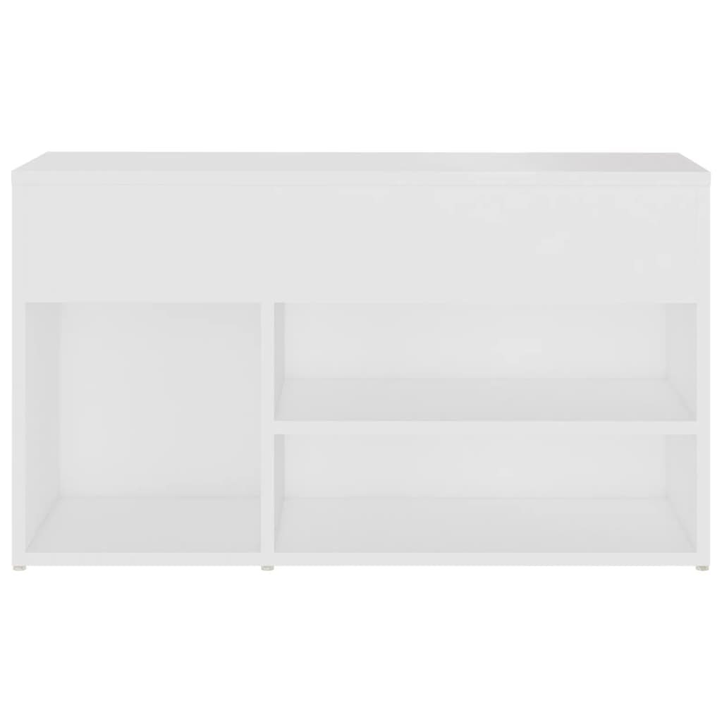 Panca Portascarpe Bianco 103x30x54,5 cm in Truciolato 808747