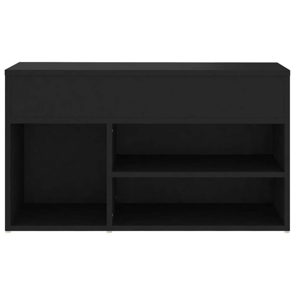 Panca Portascarpe Nera 80x30x45 cm in Truciolato cod mxl 50186