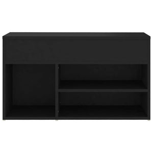 Panca Portascarpe Nera 80x30x45 cm in Truciolato cod mxl 50186