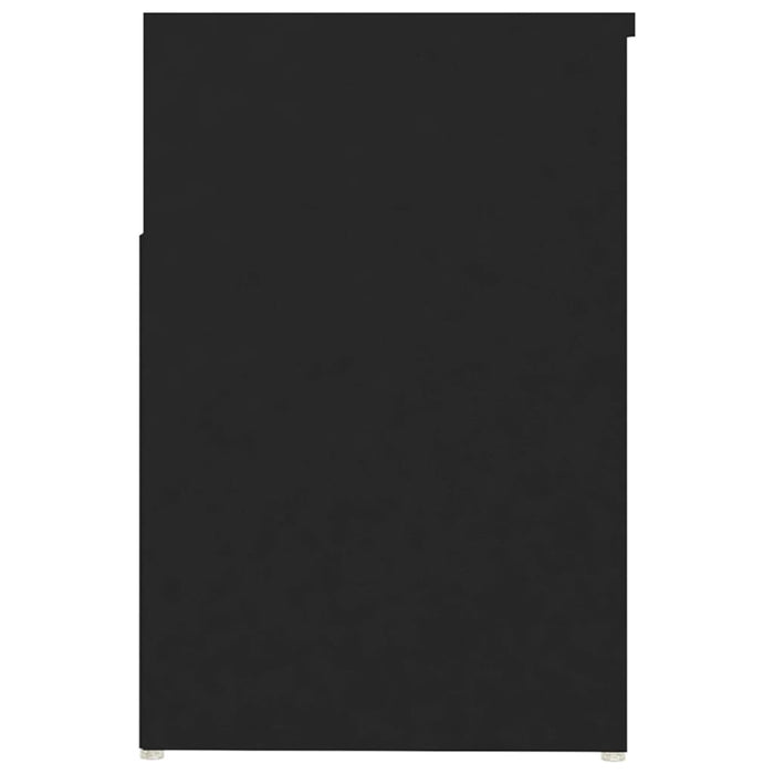 Panca Portascarpe Nera 80x30x45 cm in Truciolato 808748