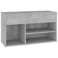 Panca Portascarpe Grigio Cemento 80x30x45 cm in Truciolato 808751