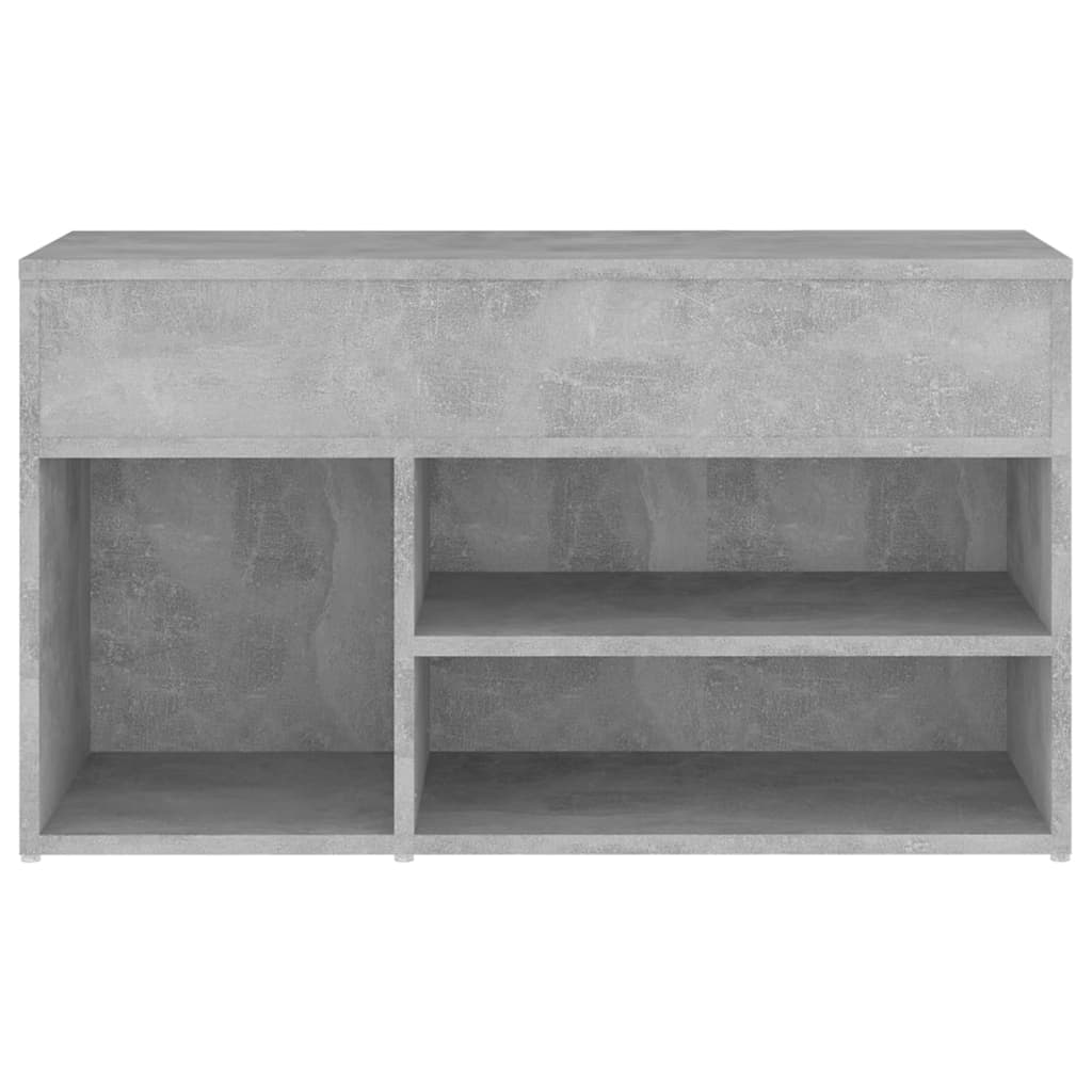 Panca Portascarpe Grigio Cemento 80x30x45 cm in Truciolato cod mxl 49210