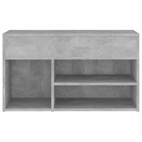 Panca Portascarpe Grigio Cemento 80x30x45 cm in Truciolato cod mxl 49210