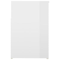 Panca Portascarpe Bianco Lucido 80x30x45 cm in Truciolato 808753