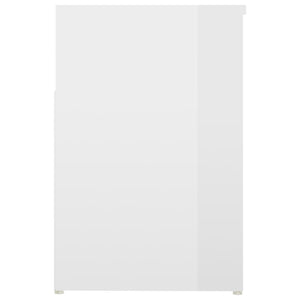 Panca Portascarpe Bianco Lucido 80x30x45 cm in Truciolato 808753