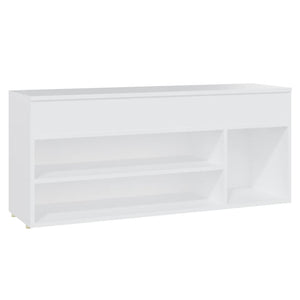 Panca Portascarpe Bianco 105x30x45 cm in Truciolato cod mxl 70848