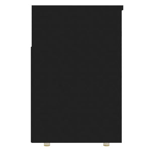 Panca Portascarpe Nera 105x30x45 cm in Truciolato