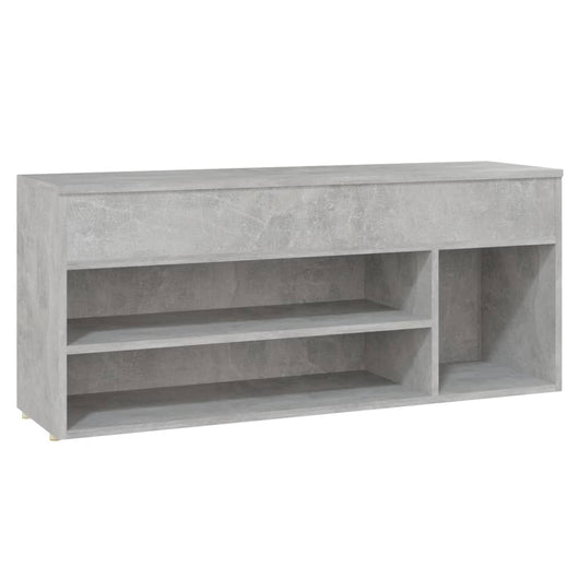 Panca Portascarpe Grigio Cemento 105x30x45 cm in Truciolato cod mxl 66939