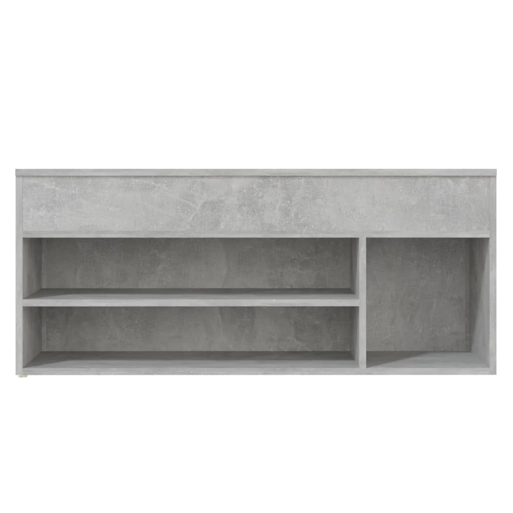 Panca Portascarpe Grigio Cemento 105x30x45 cm in Truciolato cod mxl 66939