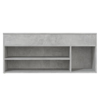 Panca Portascarpe Grigio Cemento 105x30x45 cm in Truciolato cod mxl 66939