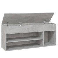 Panca Portascarpe Grigio Cemento 105x30x45 cm in Truciolato cod mxl 66939