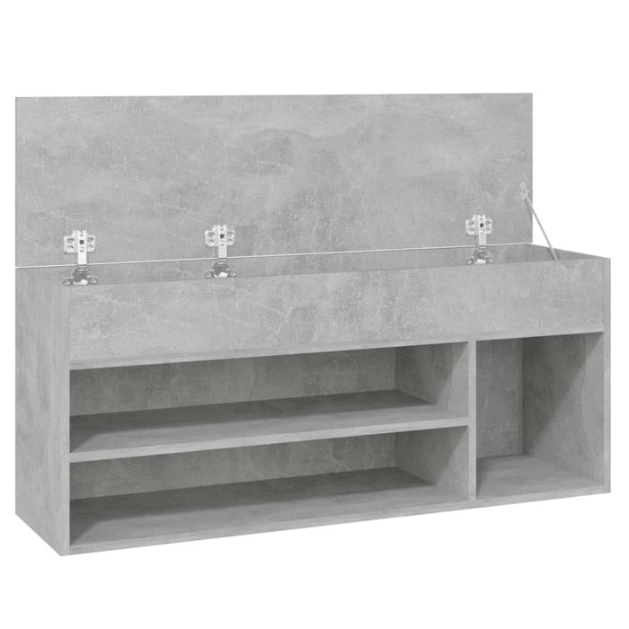 Panca Portascarpe Grigio Cemento 105x30x45 cm in Truciolato cod mxl 66939