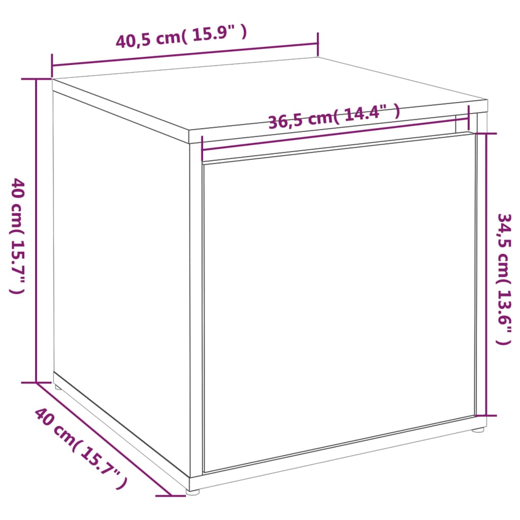 Cassetto Contenitore Bianco 40,5x40x40 cm in Legno Multistrato cod mxl 50060