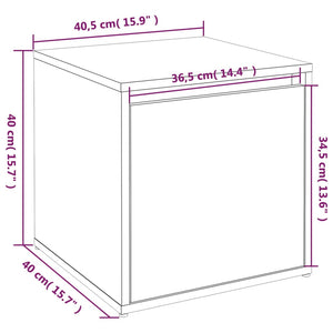 Cassetto Contenitore Bianco 40,5x40x40 cm in Legno Multistrato