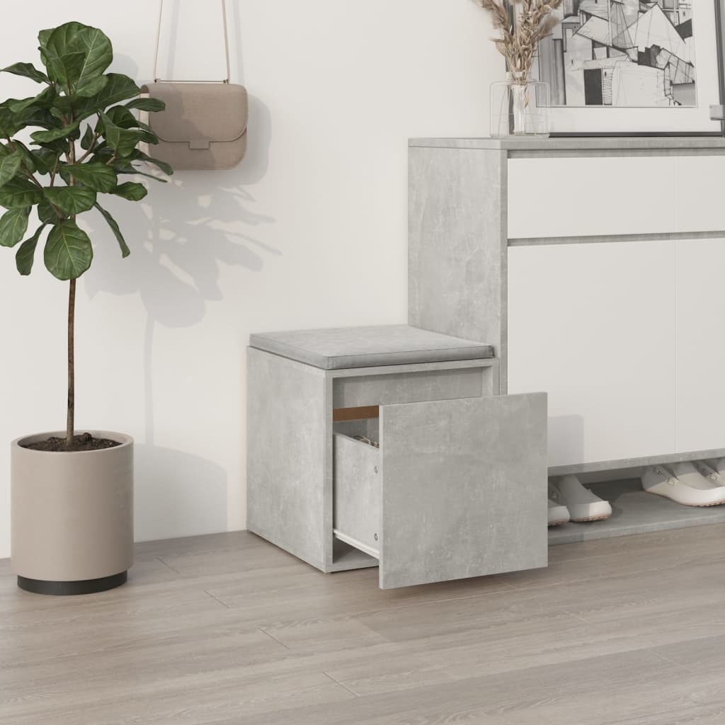 Cassetto Contenitore Grigio Cemento 40,5x40x40 cm in Legno cod mxl 39958