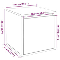 Cassetto Contenitore Bianco Lucido 40,5x40x40 cm in Legno cod mxl 49853