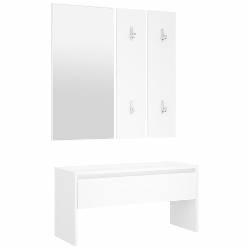 Set di Mobili da Corridoio Bianco in Legno Multistrato  cod mxl 52510