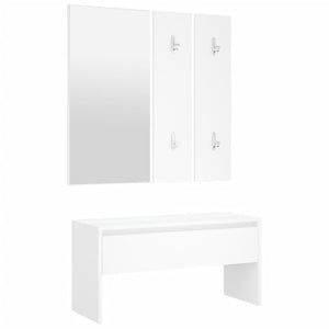 Set di Mobili da Corridoio Bianco in Legno Multistrato  cod mxl 52510