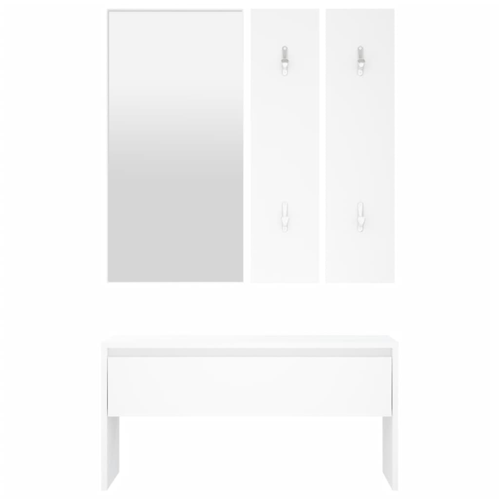 Set di Mobili da Corridoio Bianco in Legno Multistrato  cod mxl 52510