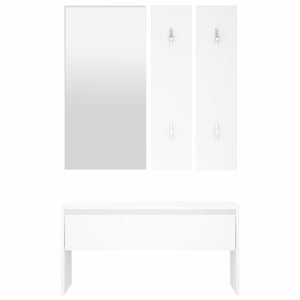 Set di Mobili da Corridoio Bianco in Legno Multistrato  cod mxl 52510