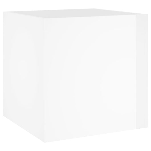 Fioriera Bianco Lucido 40x40x40 cm in Legno Multistrato cod mxl 67254