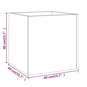 Fioriera Bianco Lucido 40x40x40 cm in Legno Multistrato cod mxl 67254