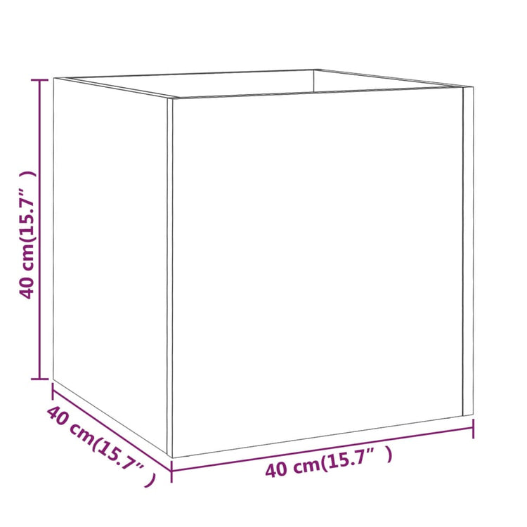 Fioriera Bianco Lucido 40x40x40 cm in Legno Multistrato cod mxl 67254