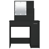 Toeletta con LED Nero 86,5x35x136 cm 808811