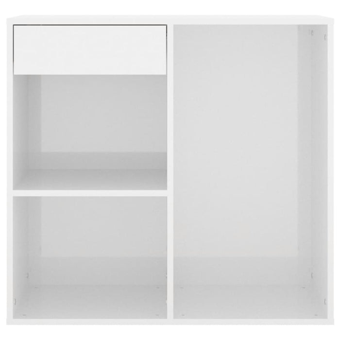 Armadietto per Cosmetici Bianco Lucido 80x40x75 cm in Legno cod mxl 44814