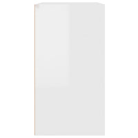 Armadietto per Cosmetici Bianco Lucido 80x40x75 cm in Legno 808843