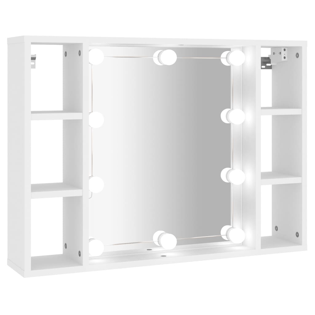 Mobile a Specchio con LED Bianco 76x15x55 cm 808855