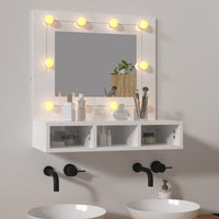 Mobile a Specchio con LED Bianco Lucido 60x31,5x62 cm 808888