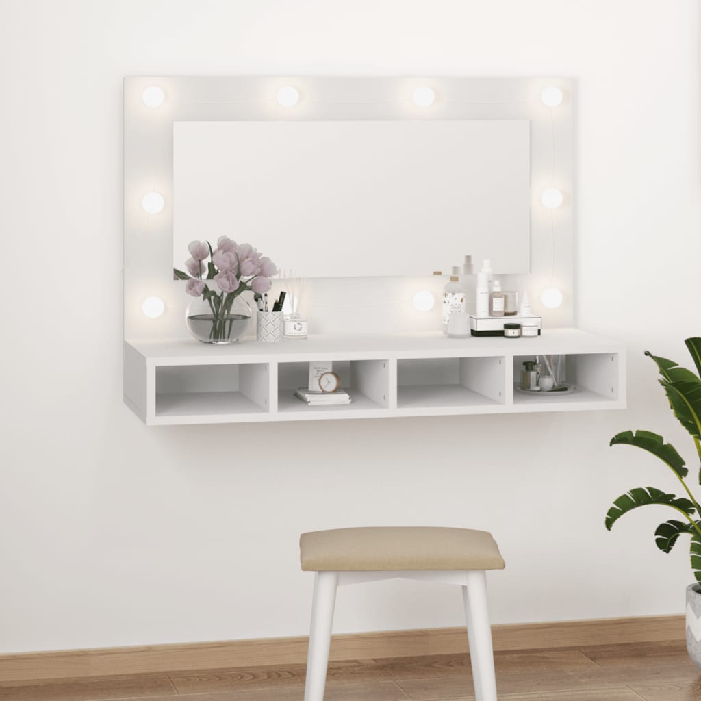 Mobile a Specchio con LED Bianco 90x31,5x62 cm cod mxl 67338