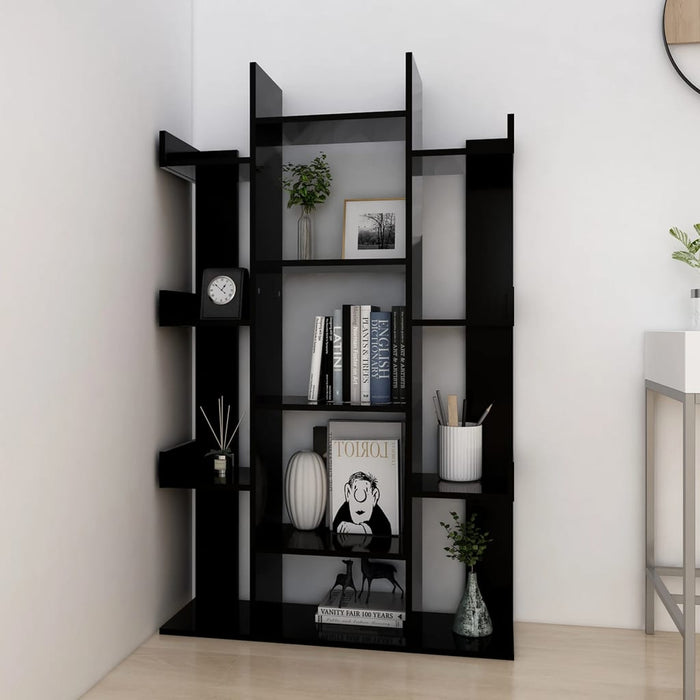 Libreria Nera 86x25,5x140 cm in Truciolato cod mxl 5854