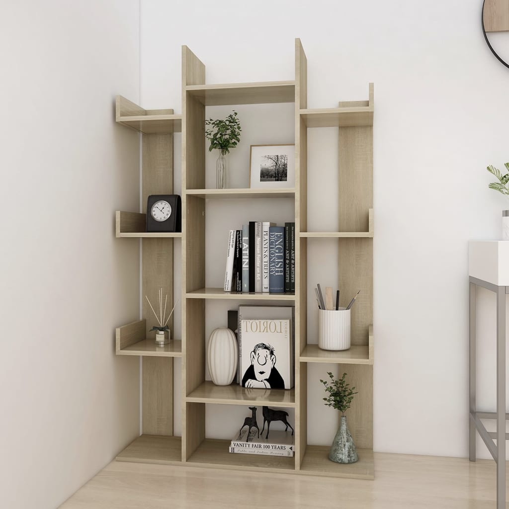 Libreria Rovere Sonoma 86x25,5x140 cm in Truciolato cod mxl 9827