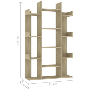 Libreria Rovere Sonoma 86x25,5x140 cm in Truciolato cod mxl 9827