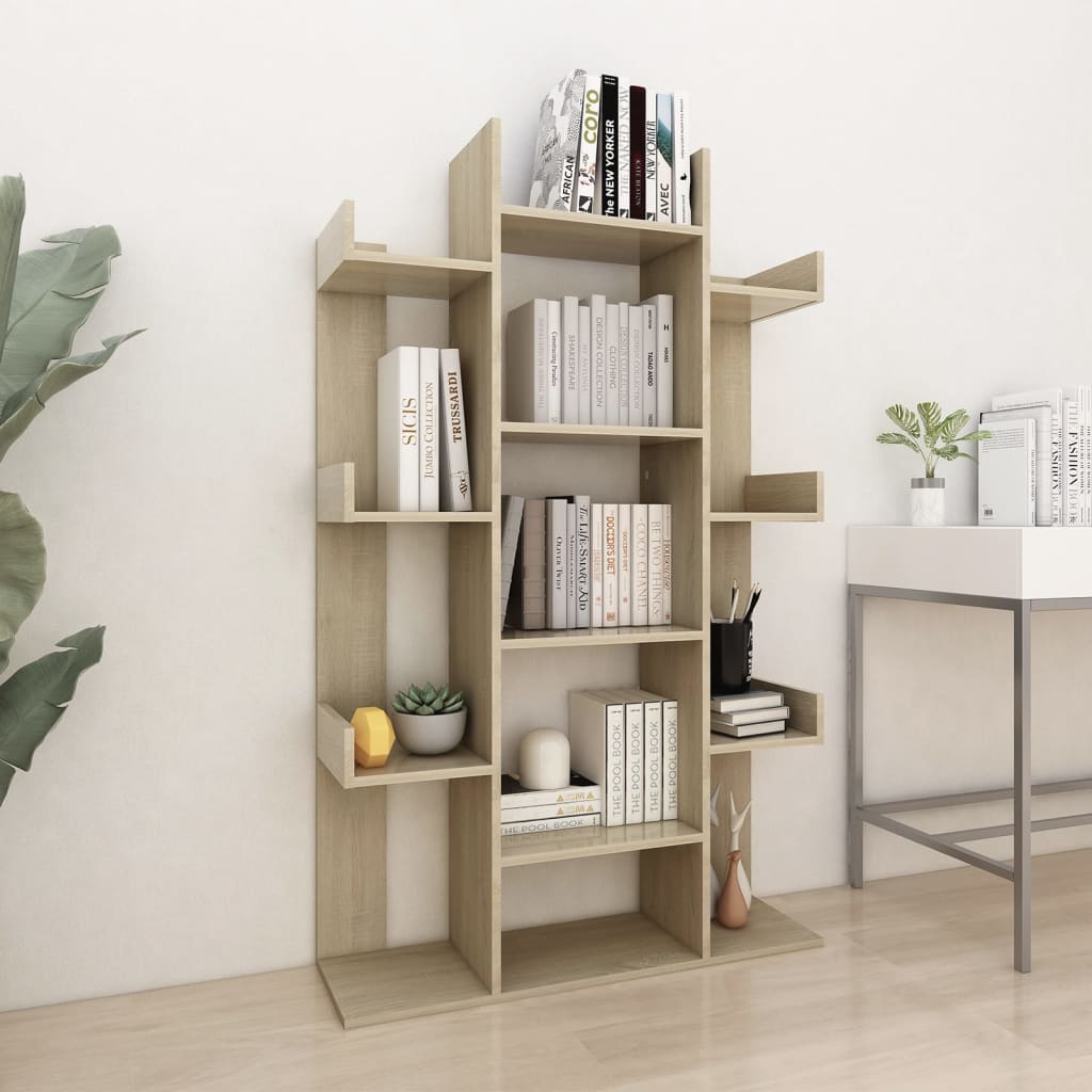 Libreria Rovere Sonoma 86x25,5x140 cm in Truciolato cod mxl 9827