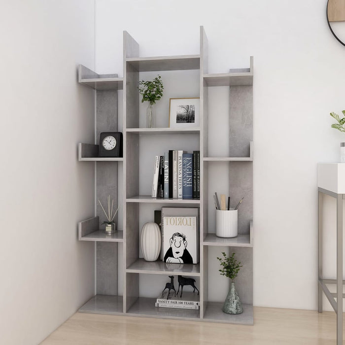 Libreria Grigio Cemento 86x25,5x140 cm in Truciolato