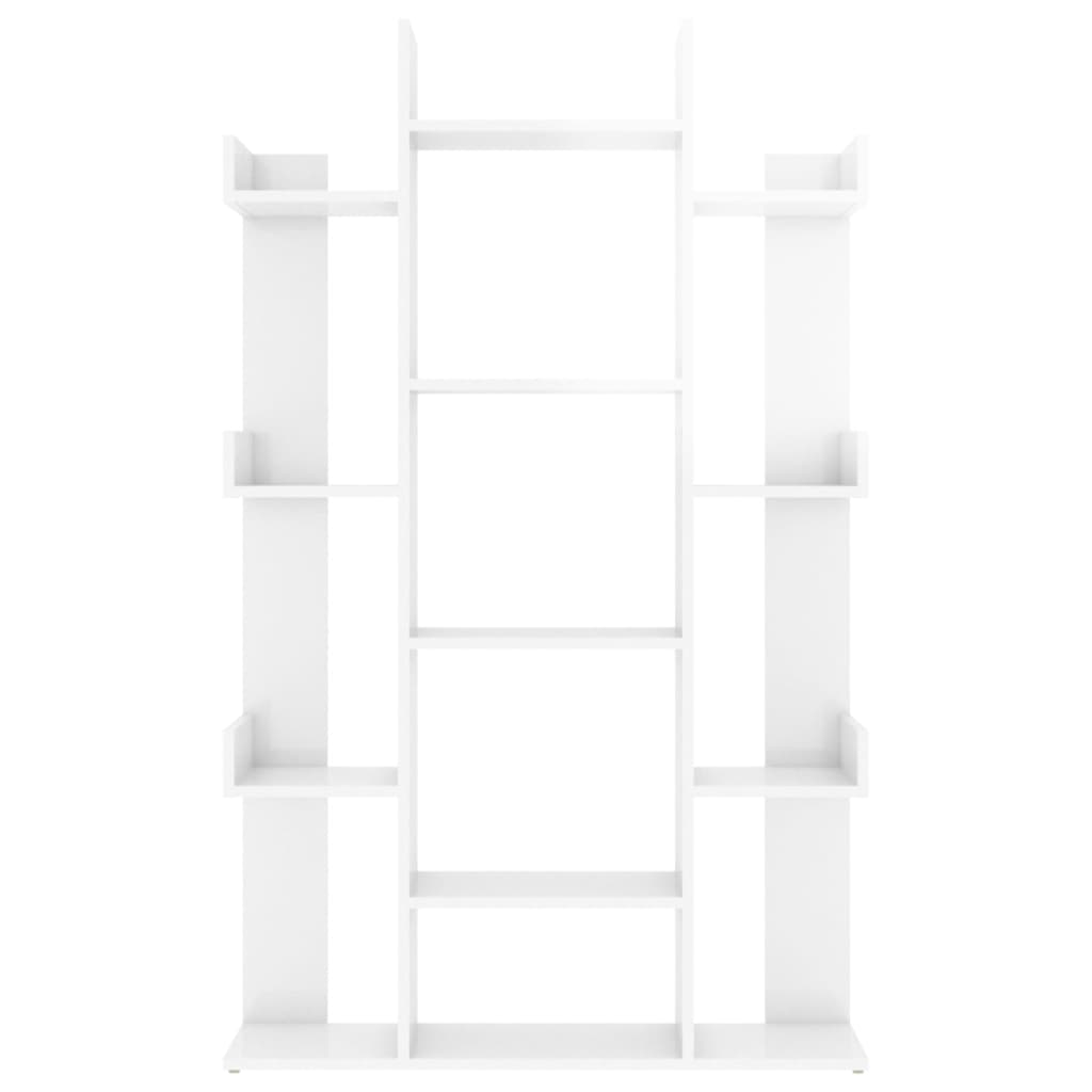 Libreria Bianco Lucido 86x25,5x140 cm in Truciolato 808906