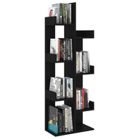 Libreria Nera 48x25,5x140 cm in Legno Multistrato cod mxl 13339