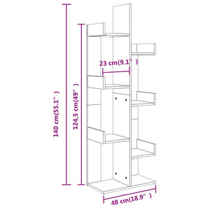 Libreria Grigio Cemento 48x25,5x140 cm in Truciolato 808913